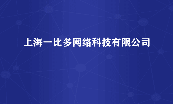 上海一比多网络科技有限公司