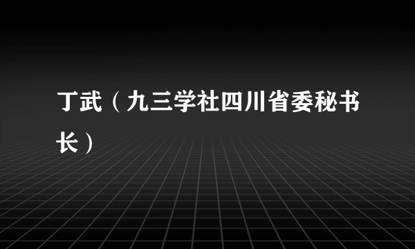 丁武（九三学社四川省委秘书长）