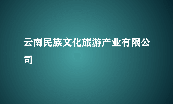 云南民族文化旅游产业有限公司