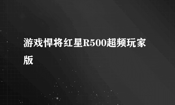 游戏悍将红星R500超频玩家版