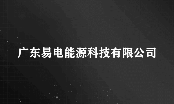 广东易电能源科技有限公司