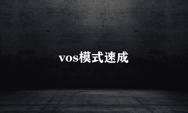 vos模式速成