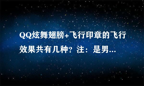 QQ炫舞翅膀+飞行印章的飞行效果共有几种？注：是男生的(最好有图)