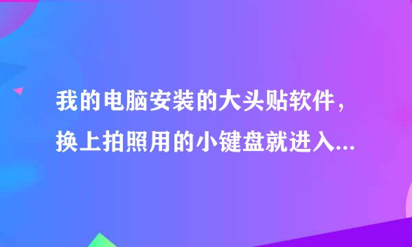 我的电脑安装的大头贴软件，换上拍照用的小键盘就进入BIOS界面？