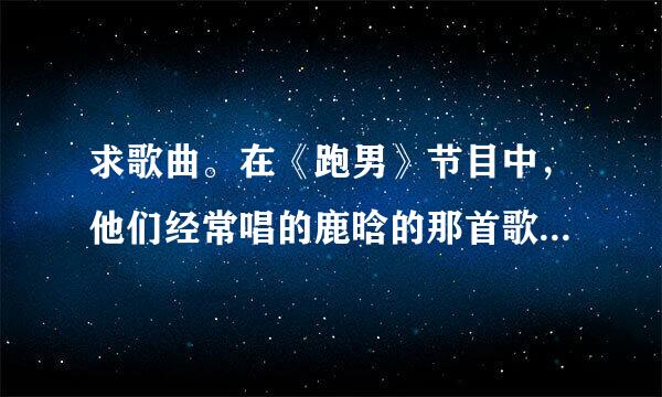 求歌曲。在《跑男》节目中，他们经常唱的鹿晗的那首歌，叫什么？