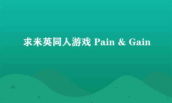 求米英同人游戏 Pain & Gain