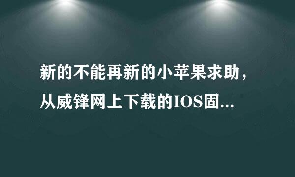 新的不能再新的小苹果求助，从威锋网上下载的IOS固件可以直接刷吗？