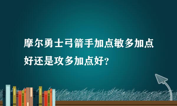 摩尔勇士弓箭手加点敏多加点好还是攻多加点好？