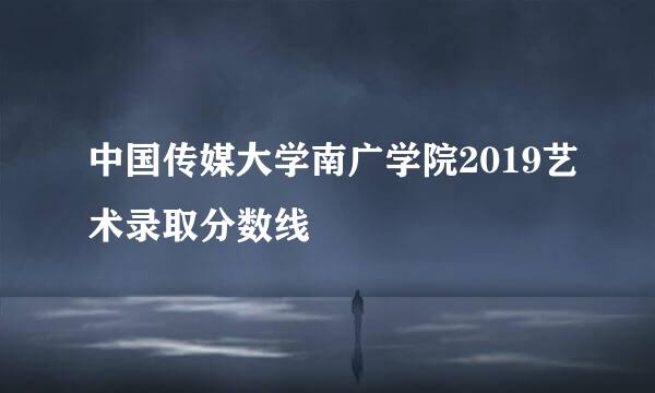 中国传媒大学南广学院2019艺术录取分数线