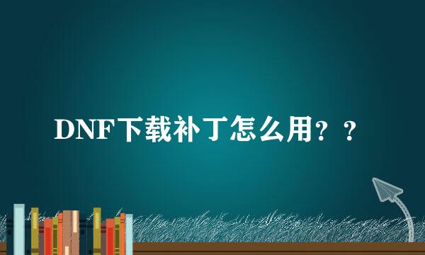 DNF下载补丁怎么用？？