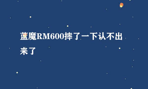 蓝魔RM600摔了一下认不出来了