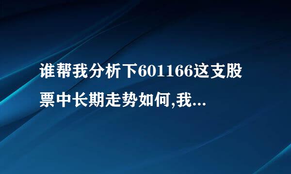 谁帮我分析下601166这支股票中长期走势如何,我的成本是26元