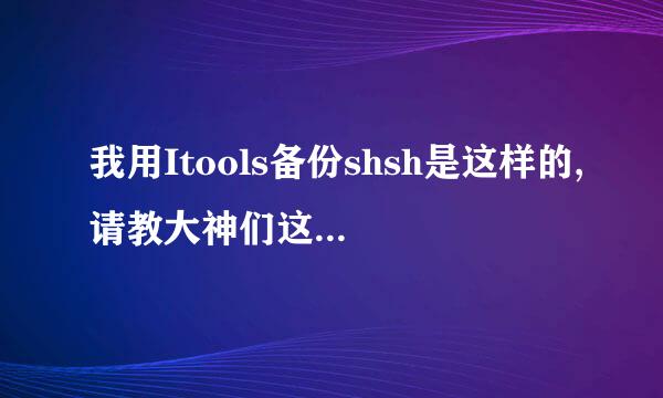 我用Itools备份shsh是这样的,请教大神们这算什么？