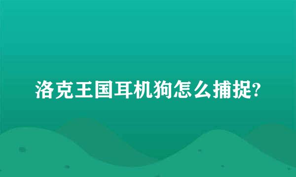 洛克王国耳机狗怎么捕捉?