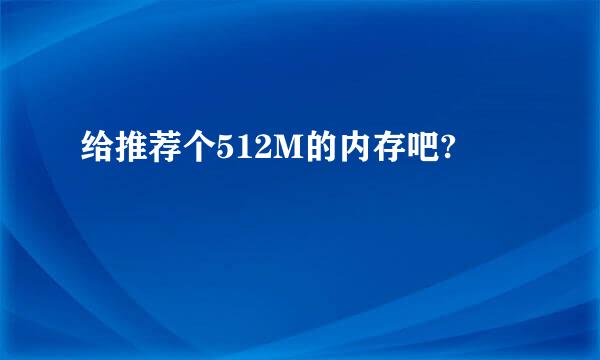 给推荐个512M的内存吧?