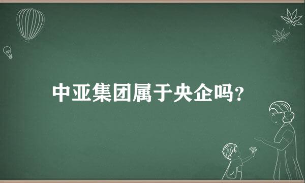 中亚集团属于央企吗？