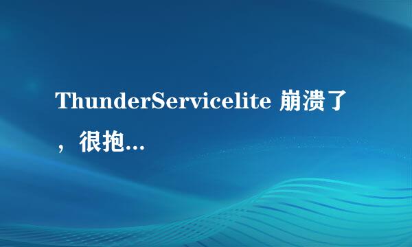 ThunderServicelite 崩溃了，很抱歉 这是怎么回事