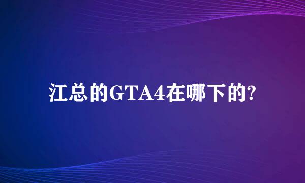 江总的GTA4在哪下的?