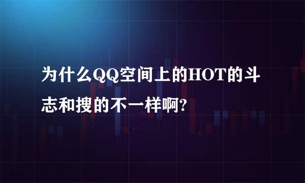 为什么QQ空间上的HOT的斗志和搜的不一样啊?