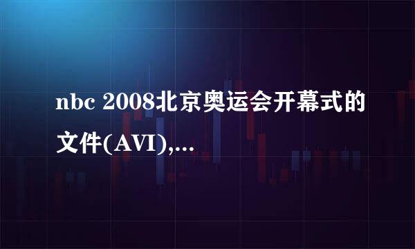 nbc 2008北京奥运会开幕式的文件(AVI),用什么软件来编辑