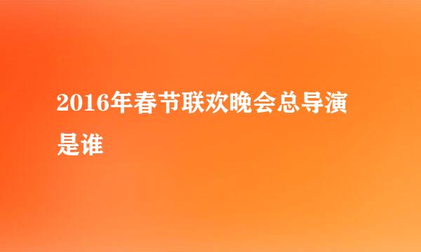 2016年春节联欢晚会总导演是谁