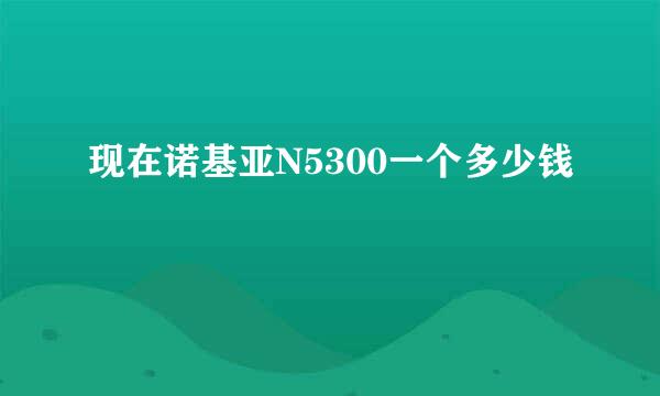 现在诺基亚N5300一个多少钱