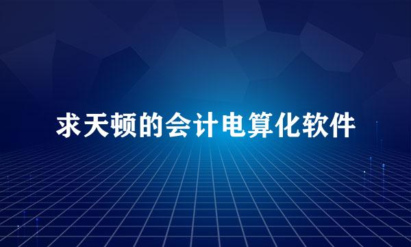 求天顿的会计电算化软件