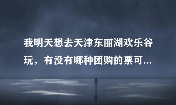 我明天想去天津东丽湖欢乐谷玩，有没有哪种团购的票可以用明天直接用的，不用在家等他送票，怕赶不上