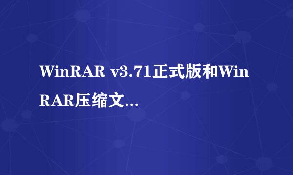 WinRAR v3.71正式版和WinRAR压缩文件管理器都是什么都是什么呀