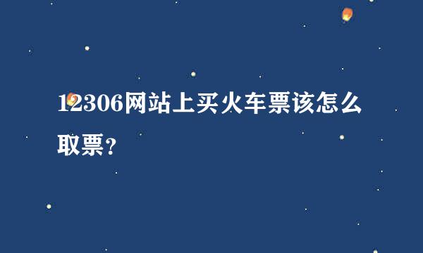 12306网站上买火车票该怎么取票？