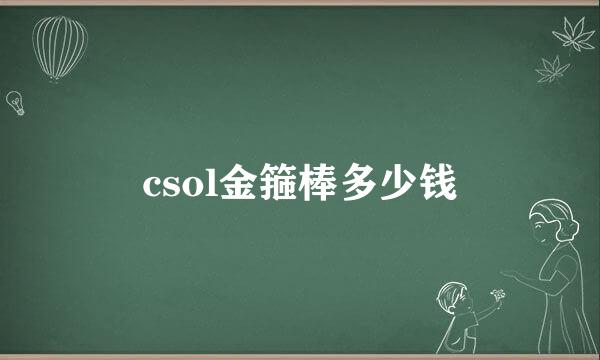 csol金箍棒多少钱