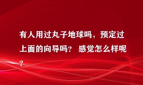 有人用过丸子地球吗，预定过上面的向导吗？ 感觉怎么样呢？