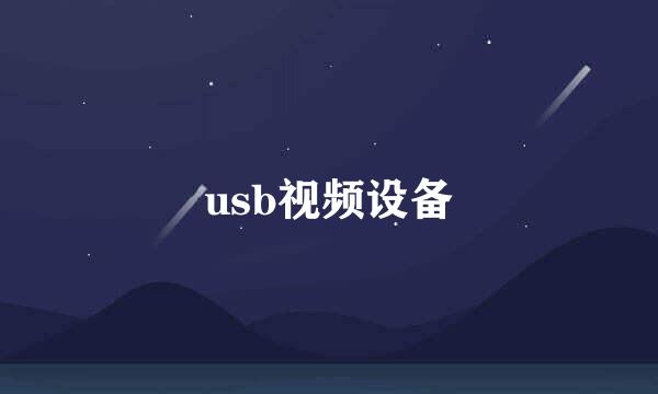 usb视频设备