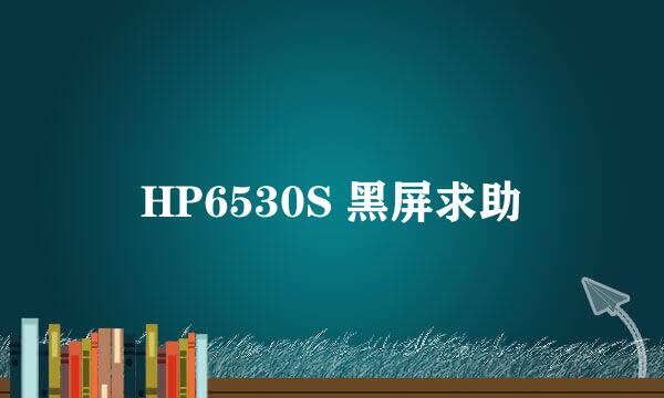 HP6530S 黑屏求助