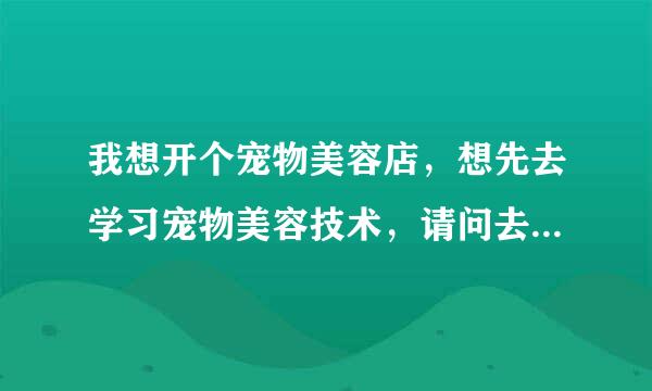 我想开个宠物美容店，想先去学习宠物美容技术，请问去哪里学习比较好？