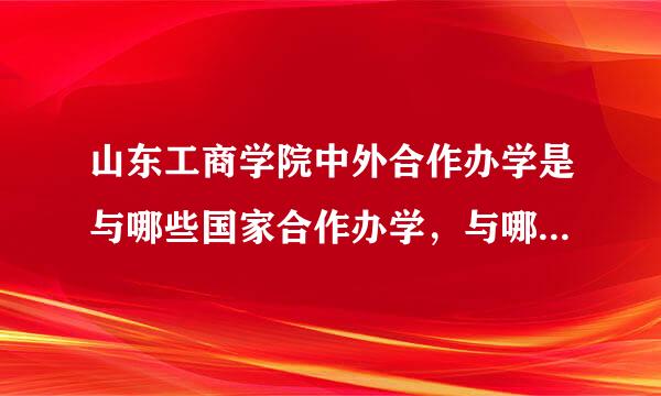 山东工商学院中外合作办学是与哪些国家合作办学，与哪些国外大学合作？