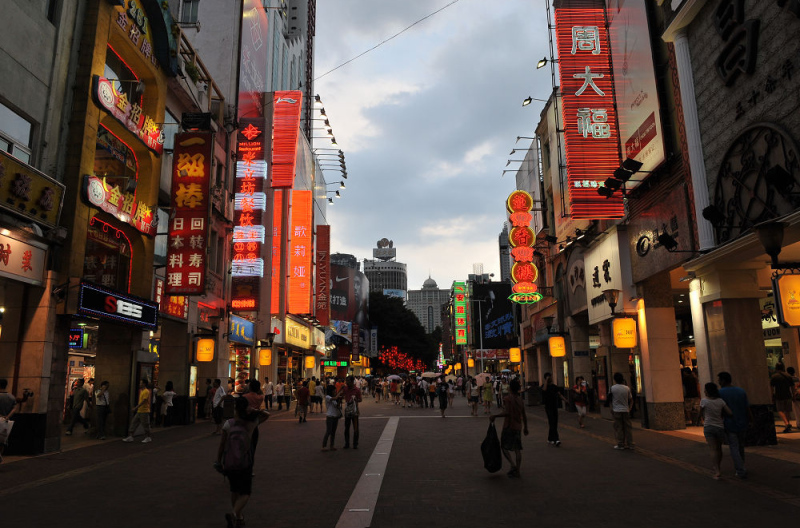 广州北京路商业步行街的概览