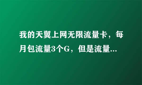 我的天翼上网无限流量卡，每月包流量3个G，但是流量没用完，才用80多MB，把余额13元给我扣了！