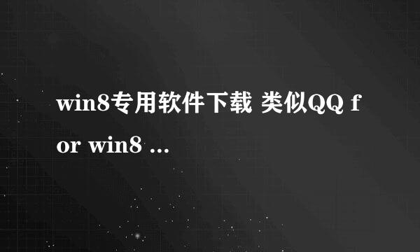 win8专用软件下载 类似QQ for win8 不在商店下 因为需要登陆注册什么的