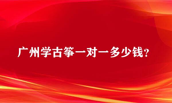 广州学古筝一对一多少钱？