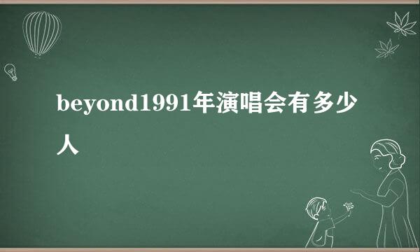 beyond1991年演唱会有多少人