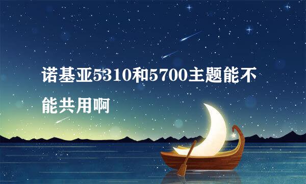 诺基亚5310和5700主题能不能共用啊