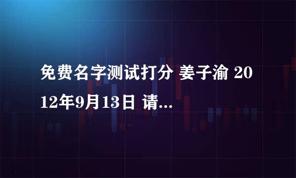 免费名字测试打分 姜子渝 2012年9月13日 请问名字如何?谢谢