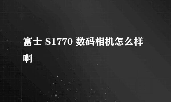 富士 S1770 数码相机怎么样啊