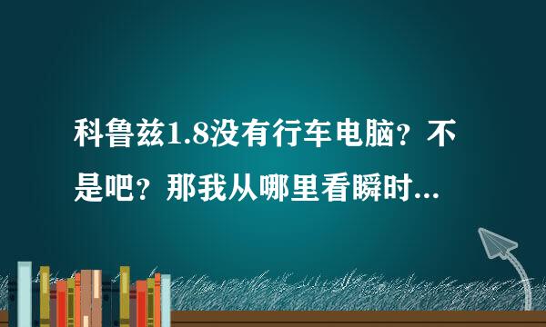 科鲁兹1.8没有行车电脑？不是吧？那我从哪里看瞬时油耗和里程啊？