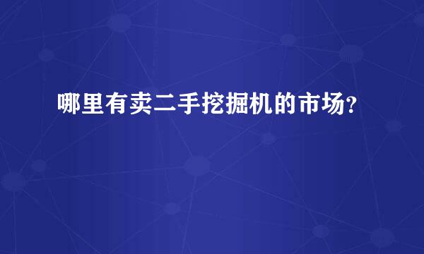 哪里有卖二手挖掘机的市场？