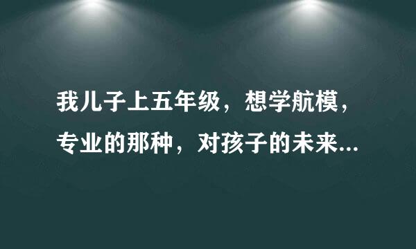 我儿子上五年级，想学航模，专业的那种，对孩子的未来有用吗？听说郑州八中又航模特长生。