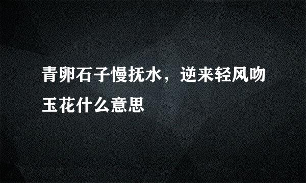 青卵石子慢抚水，逆来轻风吻玉花什么意思