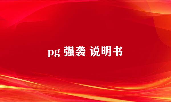 pg 强袭 说明书