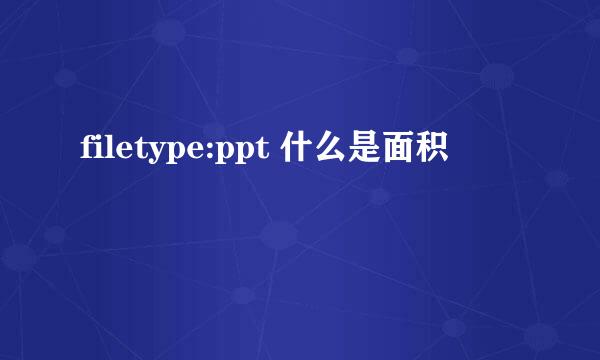 filetype:ppt 什么是面积